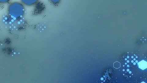 Pattern of moving and pulsating in space hexahedrons. Presentation, business Stock Footage 87836874