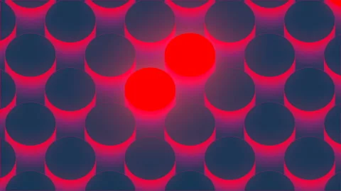 Pattern of moving cylinders flashing randomly in red 3d rendering loop animation Stock Footage 197590551