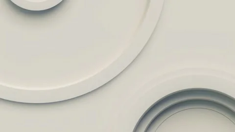 Pattern of moving, diverging white rings. 3d rendering loop animation 4K Video stock 261501377
