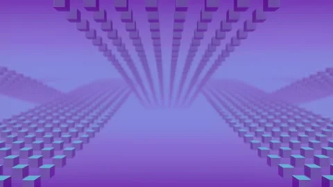 Pattern of moving particles symmetrical background. 3d rendering loop animation Stock Footage 245347345