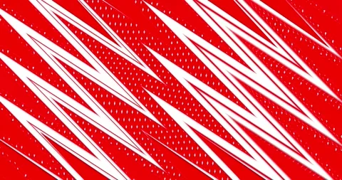 Pattern of moving zigzags in red and white tones Stock Footage 285498177