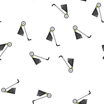 Pattern mow lawn mower cartoon vector Illustrazione stock