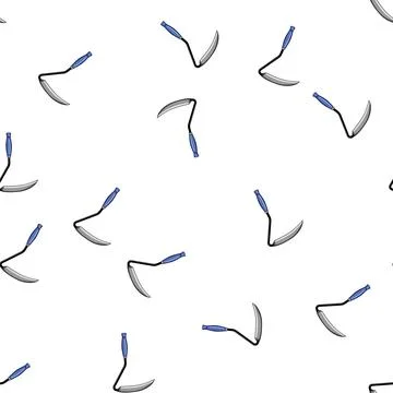 Pattern mowing scythe cartoon vector イラスト素材