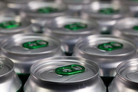Pattern from much of drinking cans 库存照片