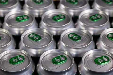 Pattern from much of drinking cans Stock Photos