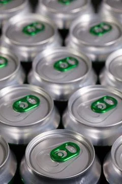 Pattern from much of drinking cans Stock Photos