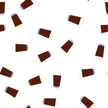 Pattern mug beer glass cartoon vector Stock Illustration