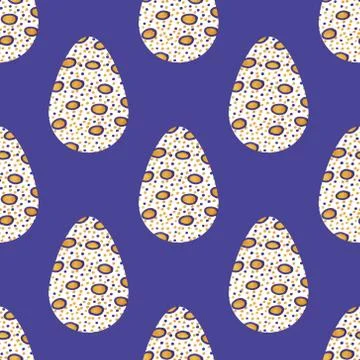 Pattern with multi-colored abstract Easter eggs. Watercolor decorative drawin Stock Illustration