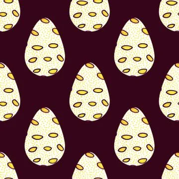 Pattern with multi-colored abstract Easter eggs. Watercolor decorative drawin Stock Illustration