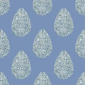 Pattern with multi-colored abstract Easter eggs. Watercolor decorative drawin Stock Illustration