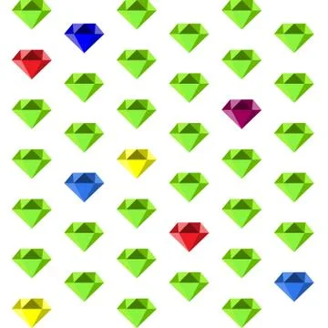 A pattern with multi-colored diamonds Stock Illustration