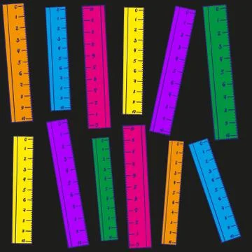 Pattern of multi-colored lines. Stock vector illustration on a black background Stock Illustration