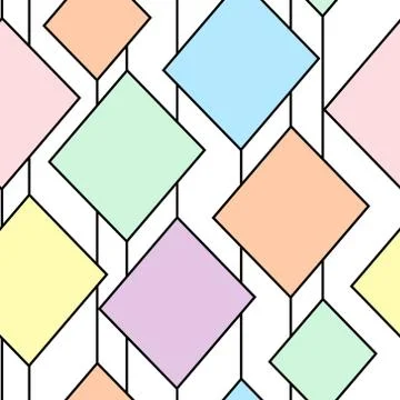 A pattern with multi-colored rhombuses Stock Illustration