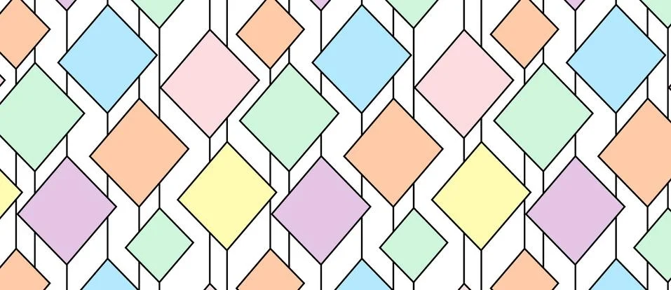 A pattern with multi-colored rhombuses Stock Illustration
