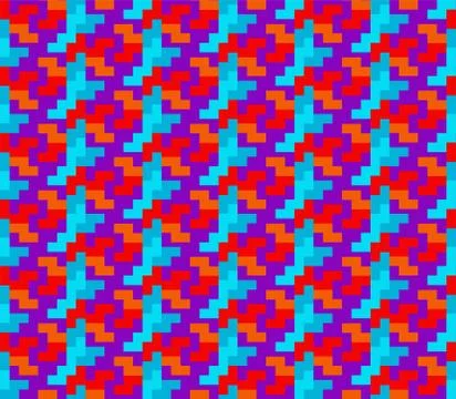 Pattern of multi-colored tetris elements Stock Illustration