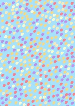 Pattern with multicolor circles on blue Stock Illustration