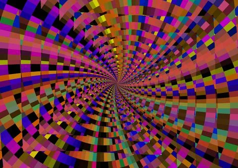 Pattern of multicolored pop spiral Foto stock
