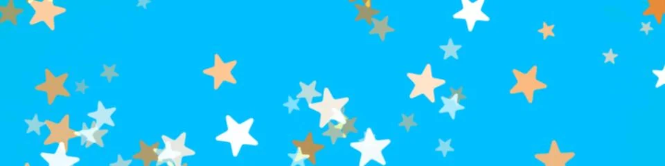 Pattern of multicolored stars on a blue background Stock Illustration