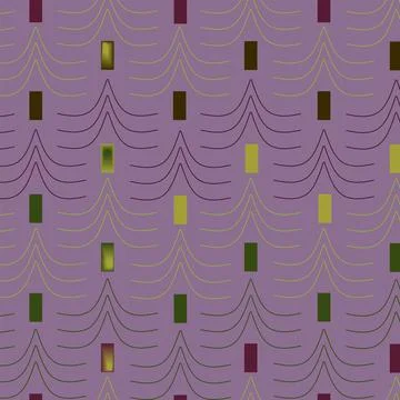 A pattern of multicolored tree contours of a Christmas tree without a backgro Stock Illustration