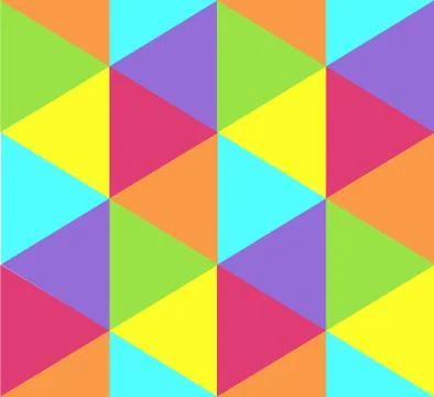 A pattern of multicolored triangles Stock Illustration