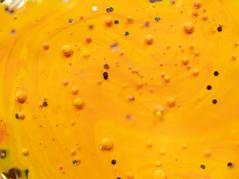 Pattern of multicolour spheres and hexagons on abstract background. Close up Stock Photos