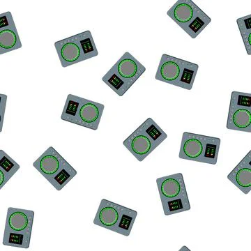 Pattern music audio interface cartoon vector Stock Illustration