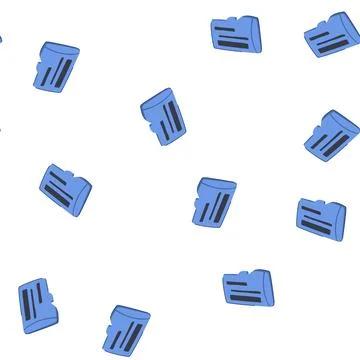 Pattern music microsd card cartoon vector Stock Illustration