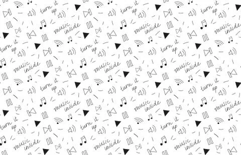 Pattern music player abstract vector Stock Illustration
