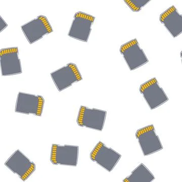 Pattern music sd card cartoon vector Stock Illustration