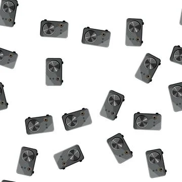 Pattern musical headphone amp cartoon vector Stock Illustration