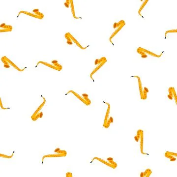 Pattern musician saxophone cartoon vector Illustrazione stock