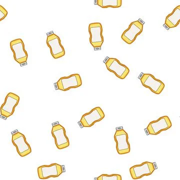 Pattern Mustard bottle condiment squeeze container 스톡 일러스트