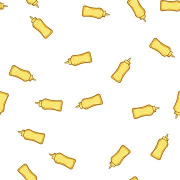 Pattern Mustard bottle creating condiment flavor for food Stock Illustration