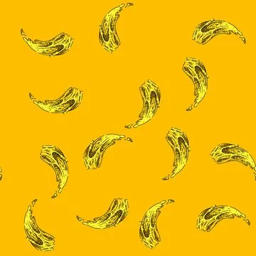 Pattern mustard food sketch hand drawn Ilustração Stock