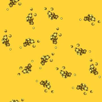 Pattern mustard grain sketch hand drawn Stock Illustration