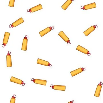 Pattern Mustard squeeze bottle condiment food ingredient Stock Illustration