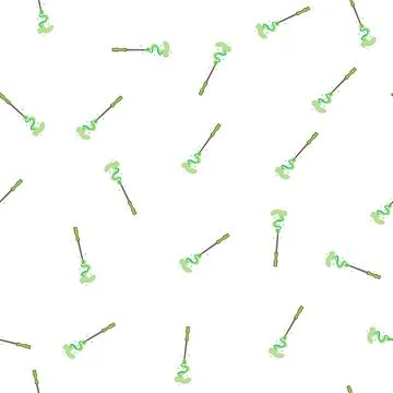 Pattern mystic magic stick cartoon vector Stock Illustration
