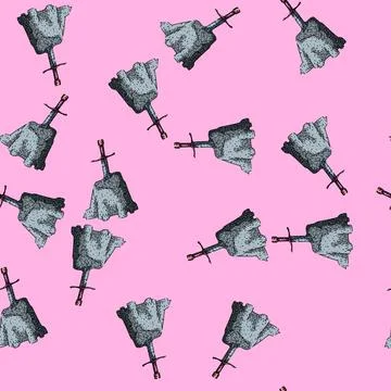 Pattern myth sword stone sketch hand drawn Ilustração Stock