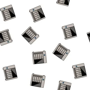 Pattern Nas server illustrating data storage and networking concept Stock Illustration