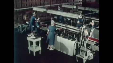 The pattern of national distribution of Heinz products, in 1951. Stock Footage