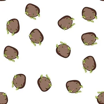 Pattern native grass seed bomb cartoon vector Stockillustratie