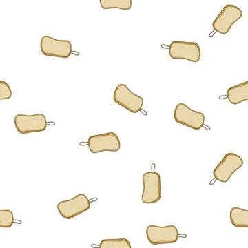 Pattern natural biodegradable kitchen sponge cartoon vector Stock Illustration