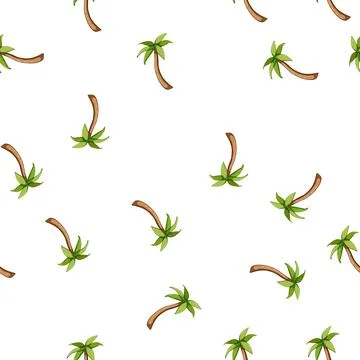 Pattern natural palm coconut cartoon vector Illustrazione stock