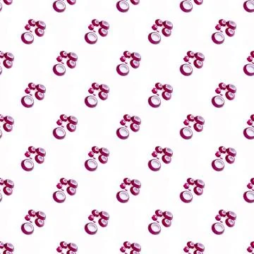 Pattern, natural purple bow, onion rings, isolated on white background, textu Stock Illustration
