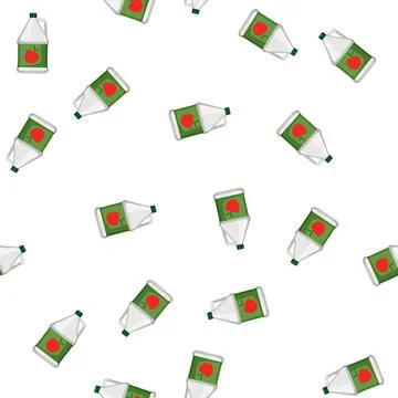 Pattern natural vinegar bottle cartoon vector Stock Illustration