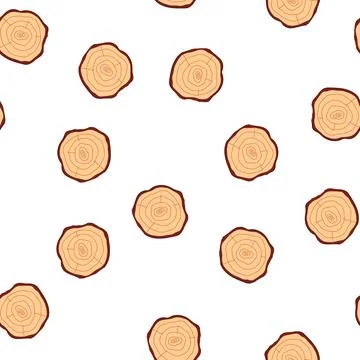 Pattern natural wood circle cartoon vector Stock Illustration