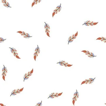 Pattern nature feather exotic bird cartoon vector Stockillustratie