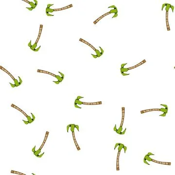 Pattern nature palm coconut cartoon vector 库存插图