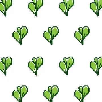 Pattern nature pixel art design background Illustrazione stock