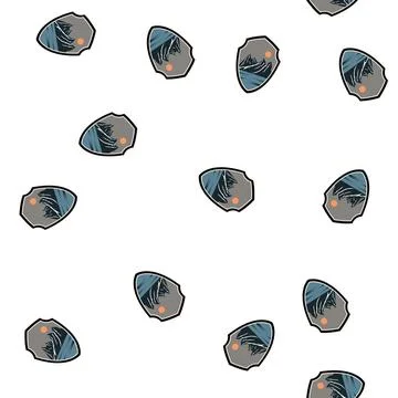 Pattern nature retro mountains badge cartoon vector Stock Illustration
